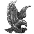 Eagle in Flight Antiqued Lapel Pin